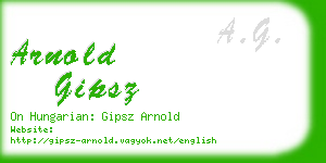arnold gipsz business card